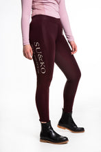 Load image into Gallery viewer, SU&KO Full Seat Riding Leggings - Burgundy